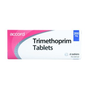Box of Trimethoprim tablets used to treat urinary tract infections