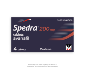Box of Spedra used to treat erectile dysfunction