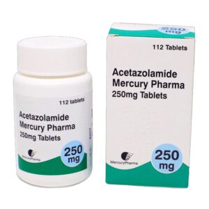 Box of Acetazolamide 250 mg tablets for glaucoma and altitude sickness
