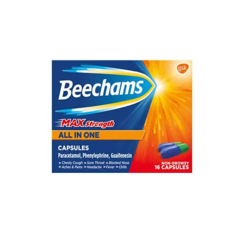 Beechams Max Strength All In One 16 Capsules
