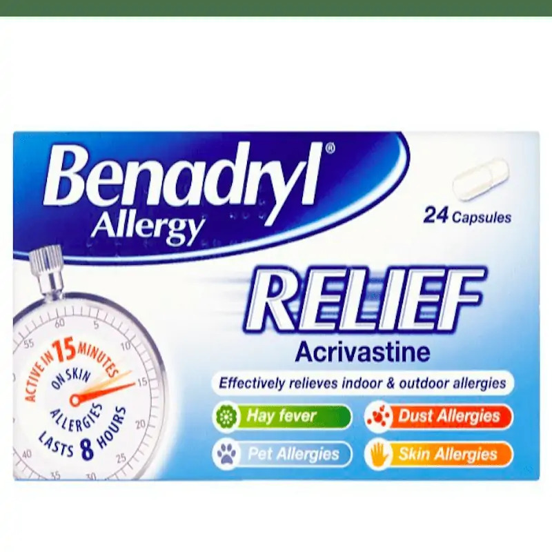 Benadryl Allergy Relief 24 Capsules