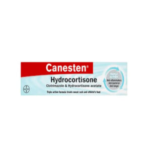 Box of Canesten Hydrocortisone Cream for treating fungal infections