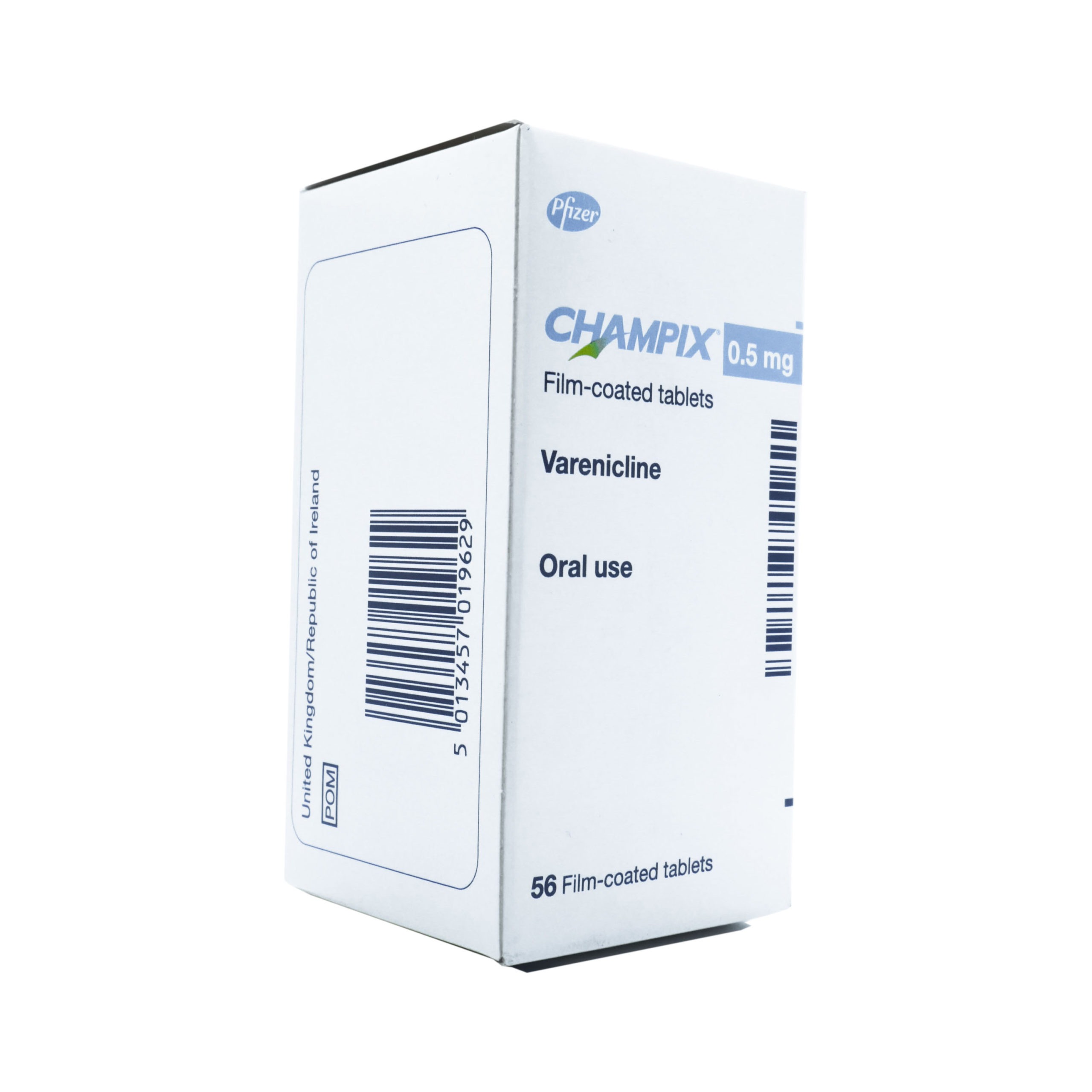Box of Champix tablets used to help quit smoking