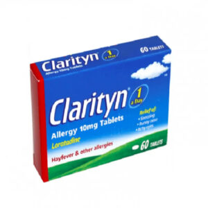 Box of Clarityn Allergy Tablets for hayfever and allergy relief