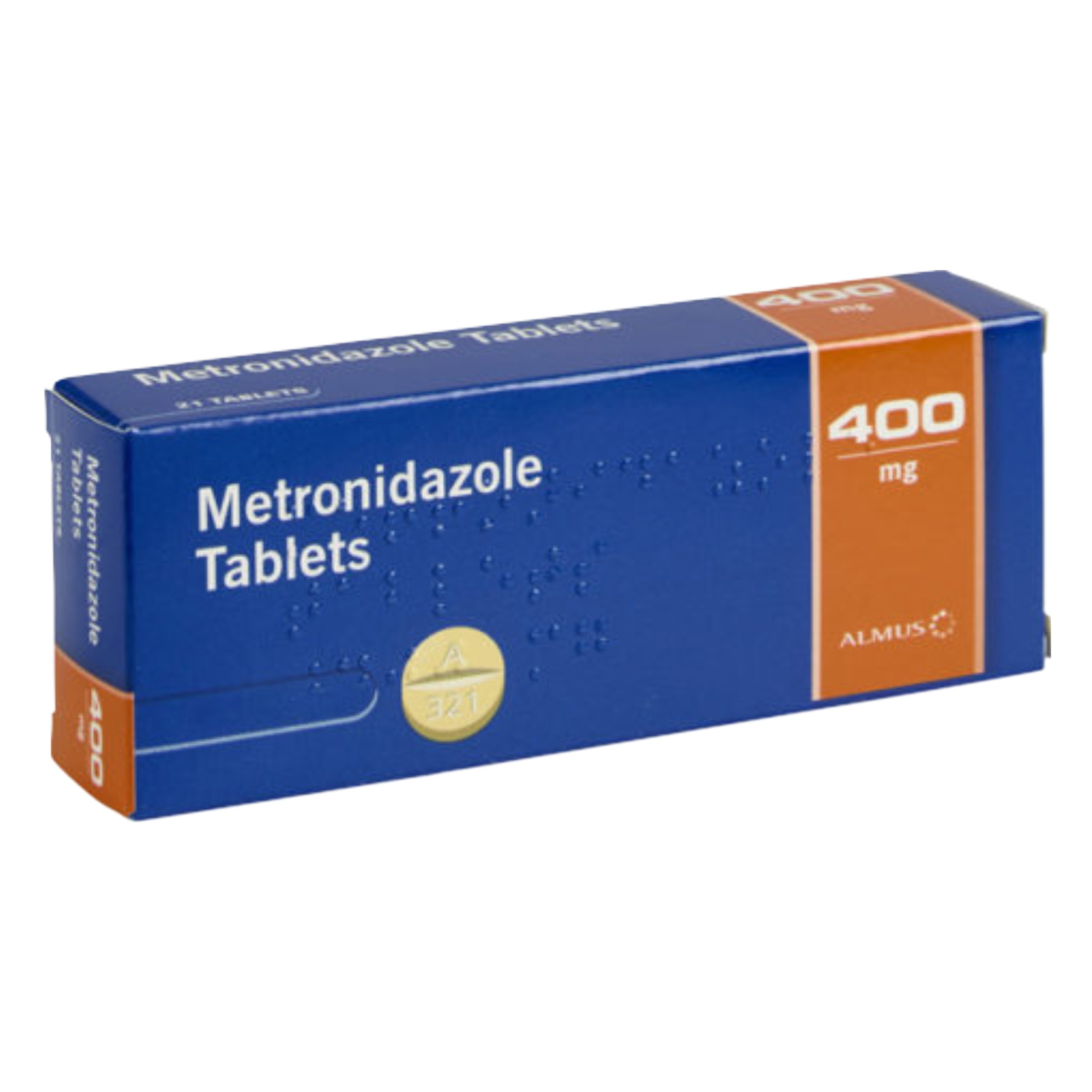 Metronidazole 400 mg tablets used to treat bacterial vaginosis