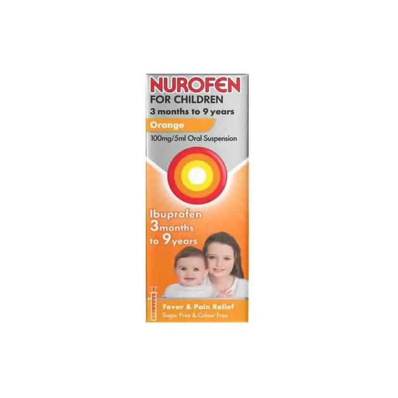 Nurofen For Children 3 Months To 9 Years Orange 100mg/5ml Oral Suspension 200ml