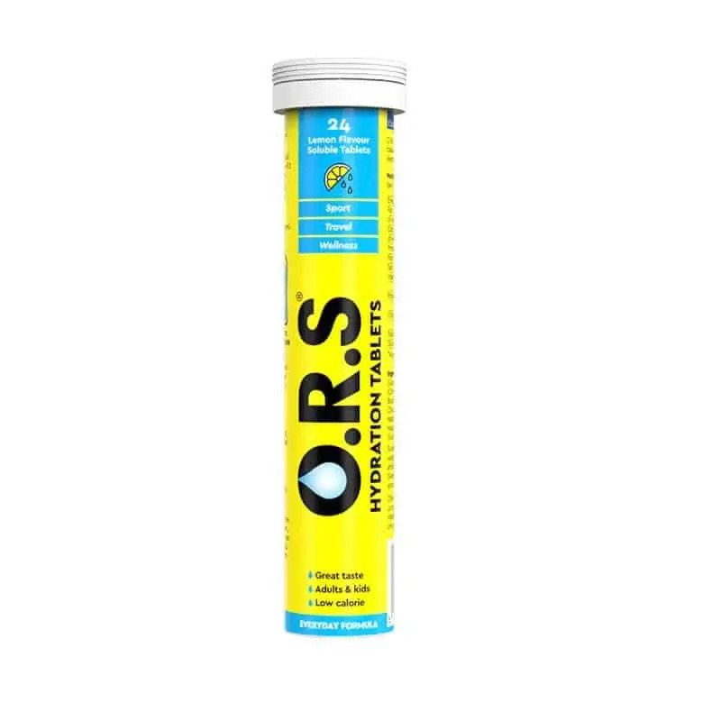 ORS Rehydration Salts Lemon – 24 Tablets