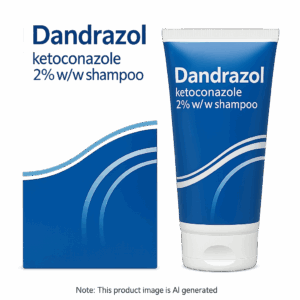 Box of Dandrazol 100mg Capsules used for fungal infections