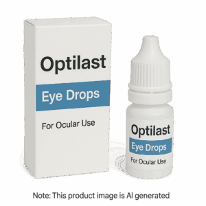 Box of Optilast Eye Drops for allergic conjunctivitis